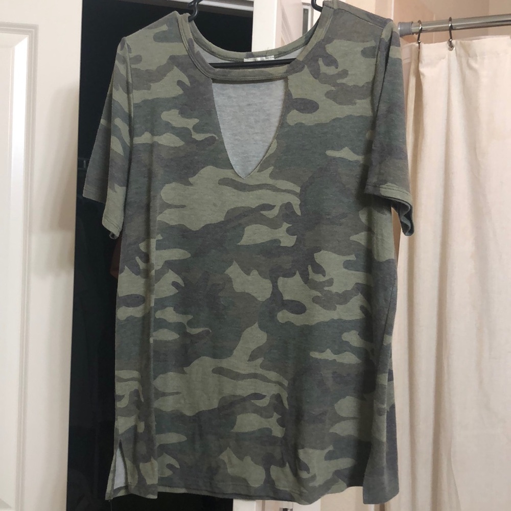 Camo Keyhole Shirt